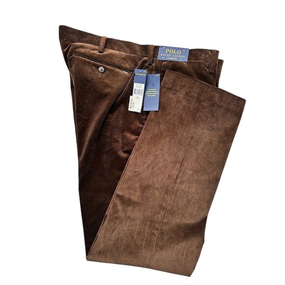 Polo Ralph Lauren Classic Fit Courdroy Pants 32/38 Brown MCLASSICS2 - Picture 1 of 5